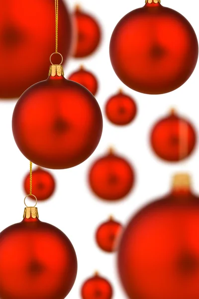 多くの赤いクリスマスのバブル — ストック写真