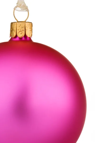 Levendige roze Kerstbal — Stockfoto