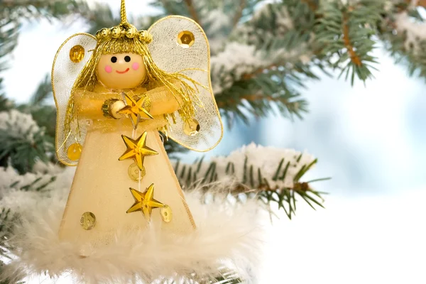 Ángel de Navidad encendido —  Fotos de Stock