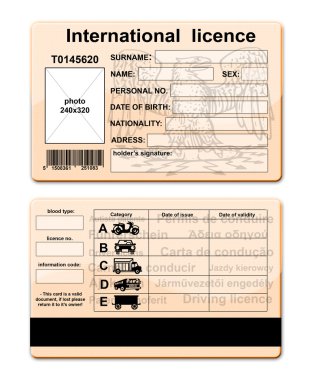 Driver licence clipart