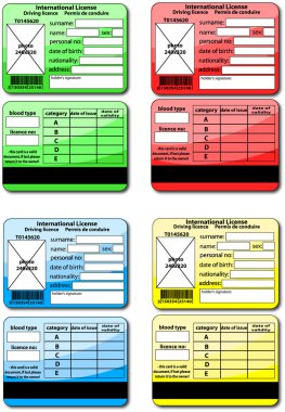 Driver licence clipart