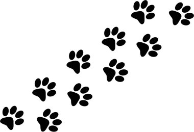 Paw trail clipart