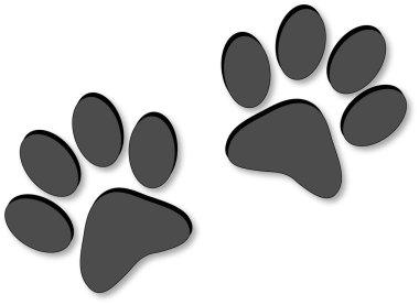 Paw prints clipart