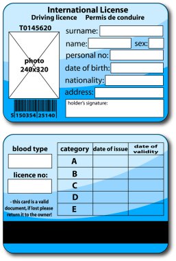 Driver licence clipart