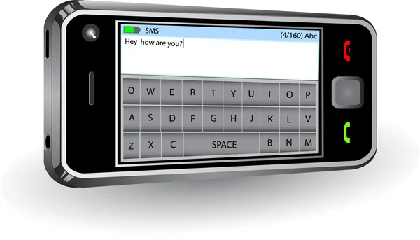 Smartfon z ekranem dotykowym — Wektor stockowy