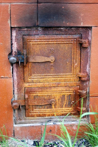 Gietijzer deur — Stockfoto
