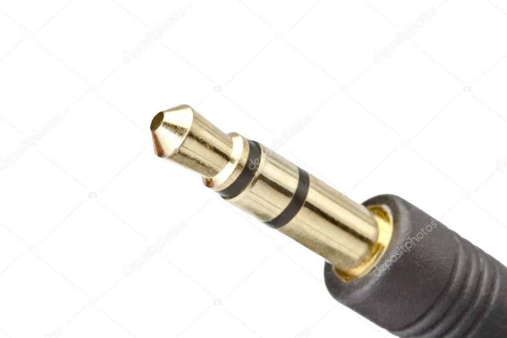 3-pin connector isolated on white