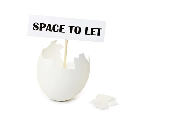 stock image Empty eggshell as concept of estate rent