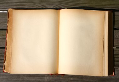 Old book with blank pages clipart