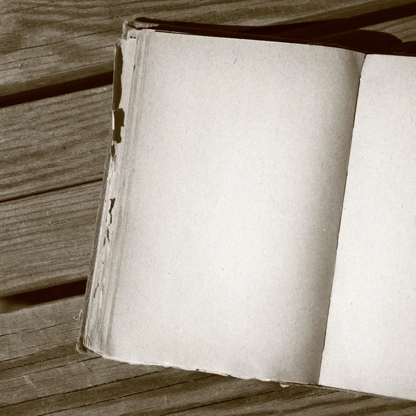 Pages blanches d'un vieux livre — Photo