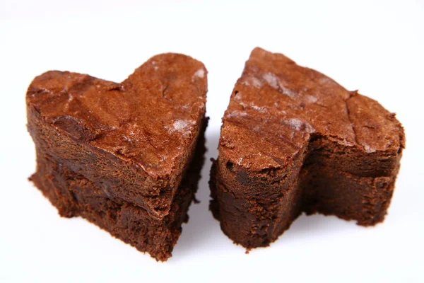 Heart shaped brownies — Stock Photo, Image
