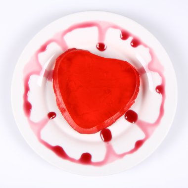 Red heart shaped jello clipart