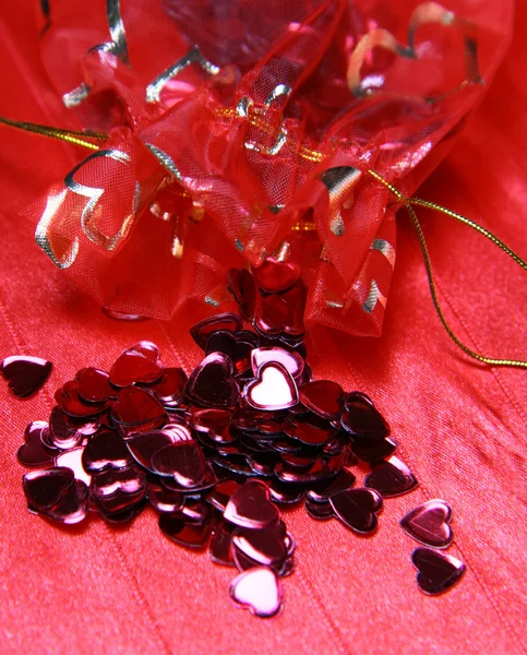 Szív konfetti alakú táska — Stock Fotó