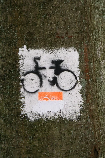 stock image Bicycle path symbol