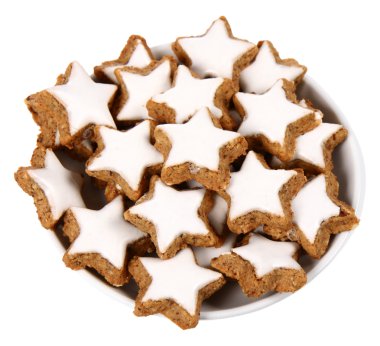 Plate of star shaped cookies clipart