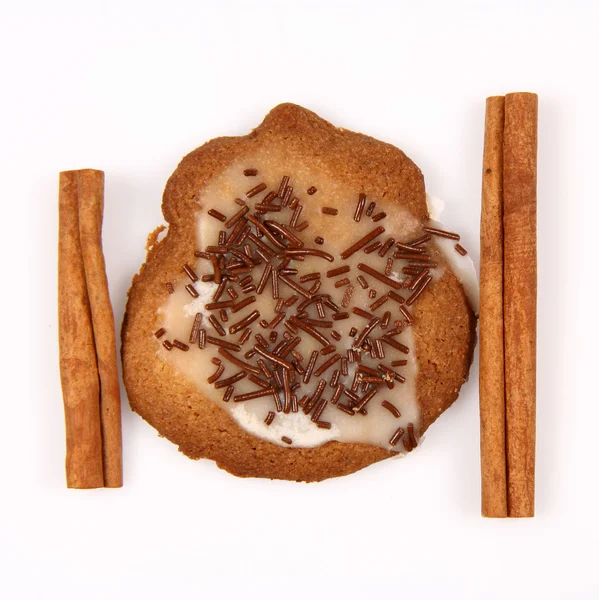 クリスマスのクッキー、シナモンの棒 — ストック写真