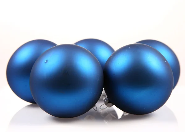 Blu palle di Natale — Foto Stock