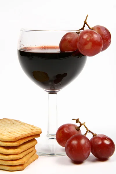 Red wine in a wineglass — Stock Photo, Image