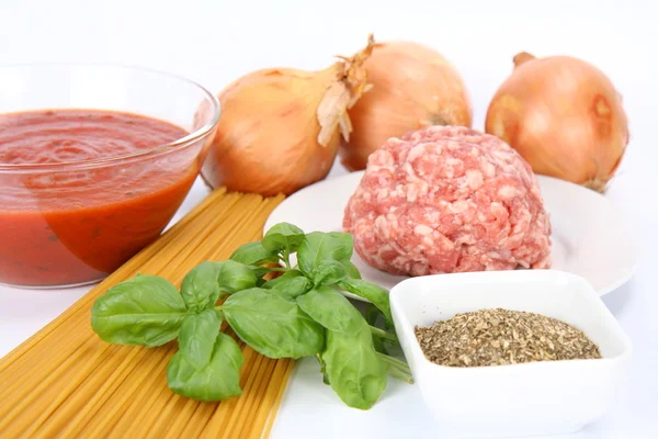 Espaguete ingredientes Bolonhesa — Fotografia de Stock