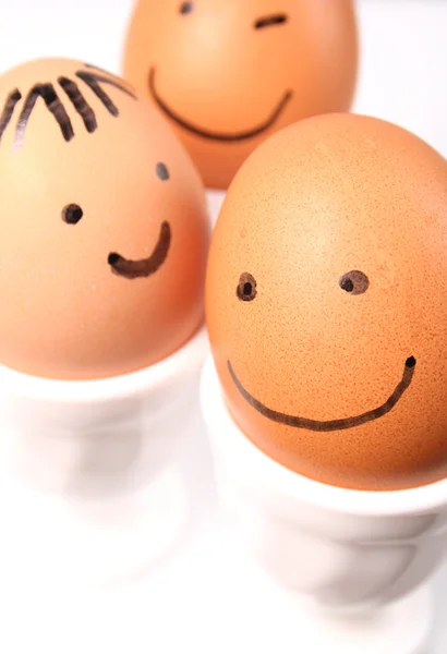 Ouă zâmbitoare — Fotografie, imagine de stoc