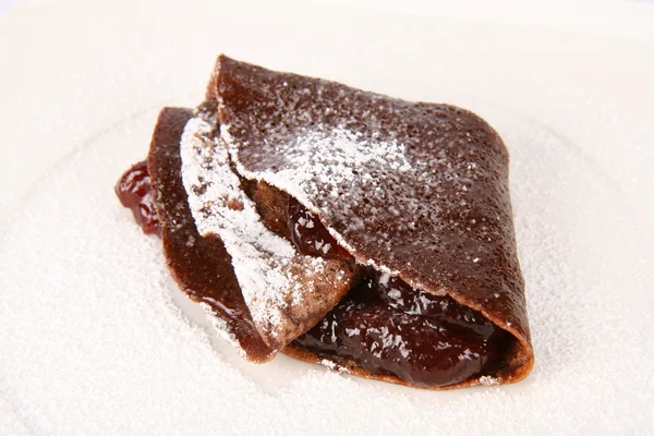 Chocolade pannenkoek — Stockfoto