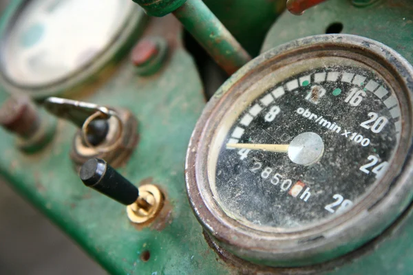 Old tractor dashboard — Stock Photo, Image