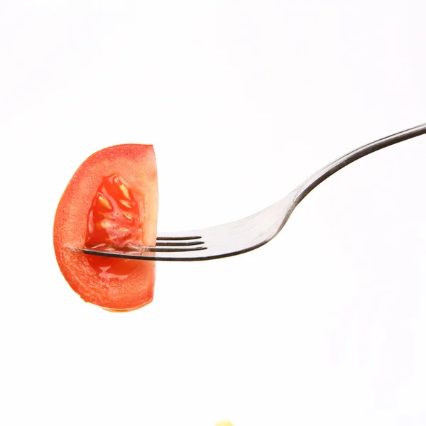 stock image Tomato on fork