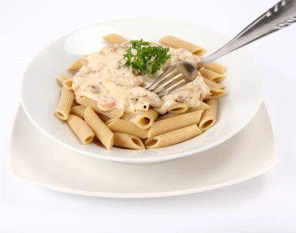 stock image Penne with white sauce