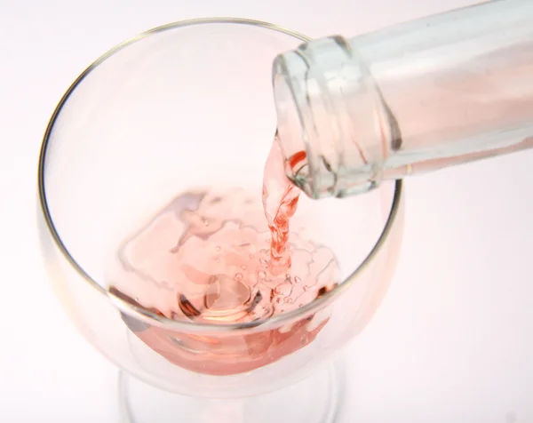 Vino rosa versato — Foto Stock