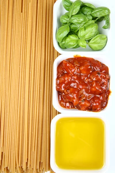 Ingrediente boloñés de espaguetis — Foto de Stock