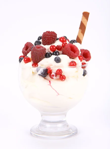 Whipped cream dessert — Stock Photo, Image
