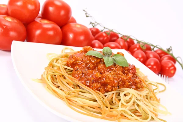 Bunte Spaghetti Bolognese — Stockfoto