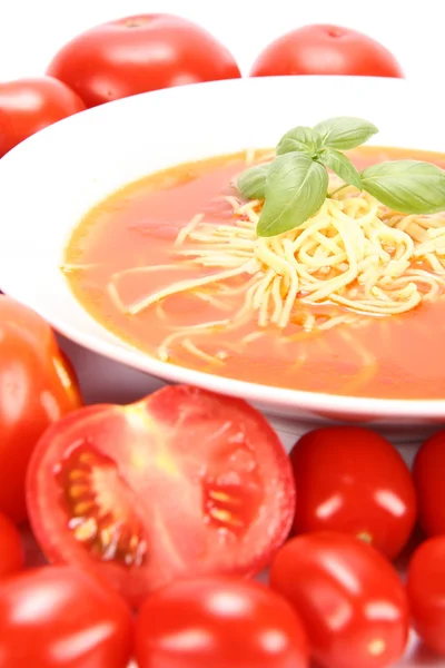 Tomato soup with macaroni — Stock Photo, Image