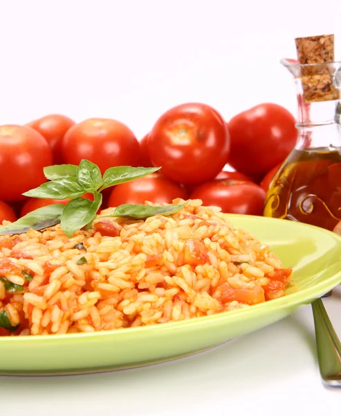 Risotto ile domates — Stok fotoğraf