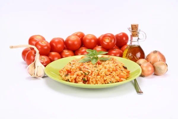 Risotto z pomidorami — Zdjęcie stockowe