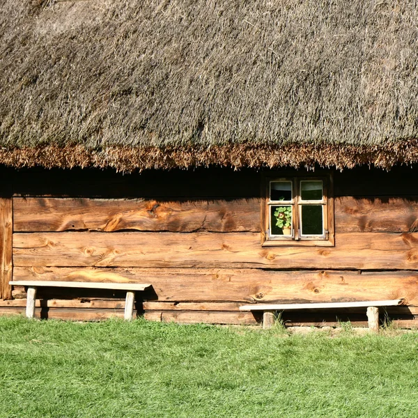 Thatched roof house — Stock Photo, Image