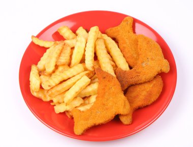 Fish and chips clipart