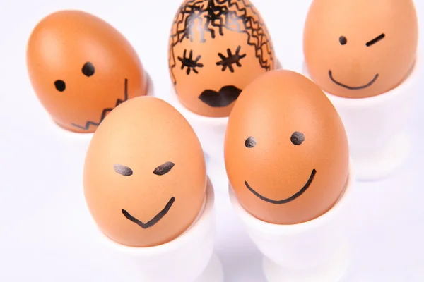 Усміхаючись яйця — стокове фото