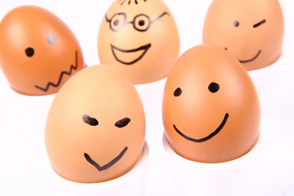Usmívající se vejce — Stock fotografie