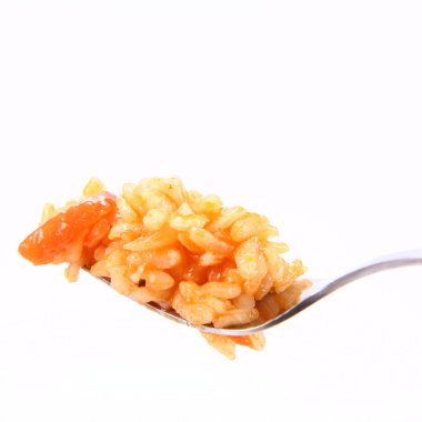 Risotto çatal üzerinde