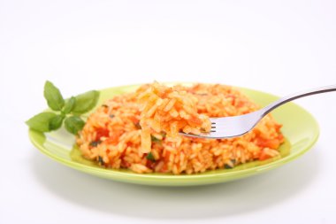 Risotto with tomatoes clipart