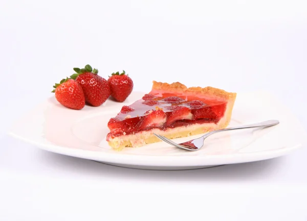 Pedaço de torta de morango — Fotografia de Stock