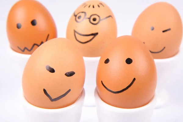 Smiling eggs — Stock Photo, Image