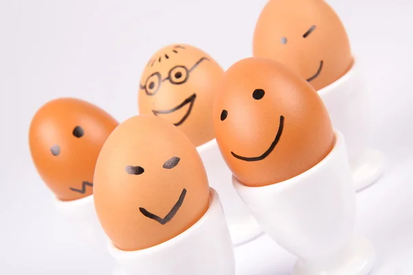 Usmívající se vejce — Stock fotografie