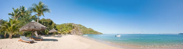 Tropisches Strandpanorama Stockbild