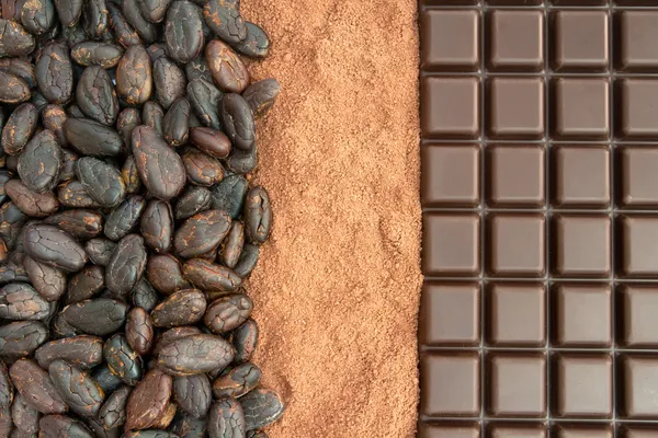 Kakaó és csokoládé — Stock Fotó