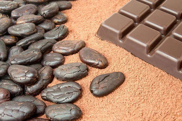 Cacau e chocolate — Fotografia de Stock