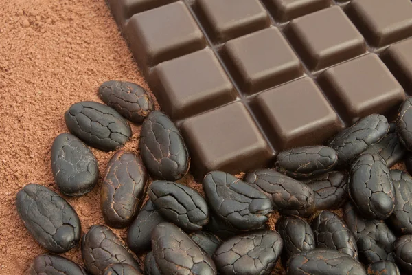 Kakao und Schokolade — Stockfoto