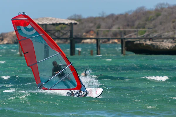 Windsurf in laguna — Foto Stock