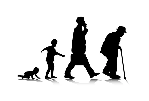 Envejecimiento humano — Archivo Imágenes Vectoriales